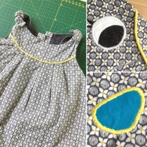 Robe d'enfant, détails d'une création