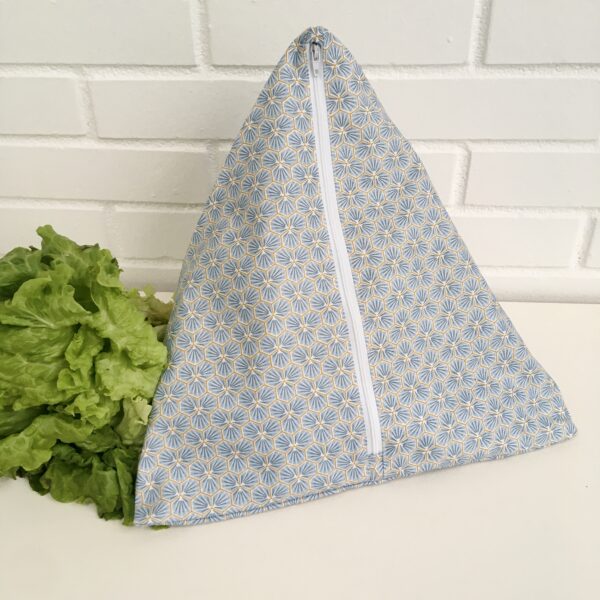 Sac à salade alvéoles bleues