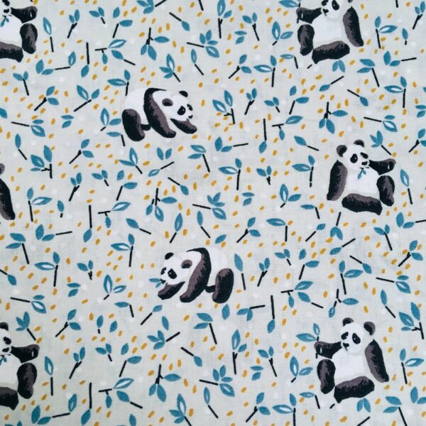 Motifs enfants, panda et herbes