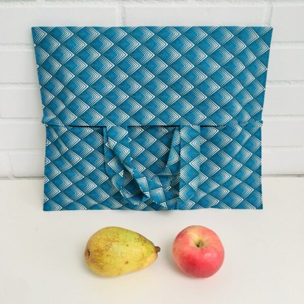 Sac à tarte chevrons bleus