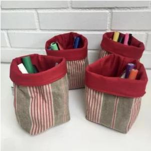 Panière crayons en tissu recyclé